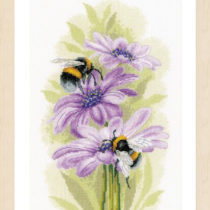 Kreuzstich-Stickset „Tanzende Bienen“ von Lanarte - PN-0190652