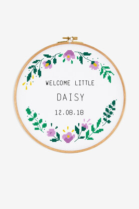 Welcome Little One in DMC - PAT0710 -  Downloadable PDF