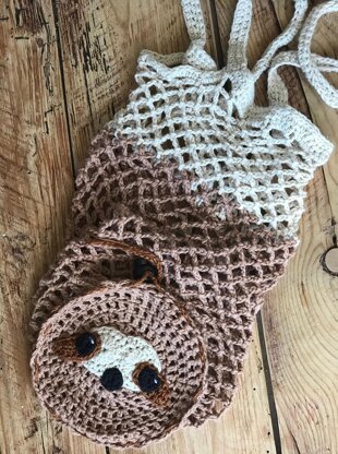 Simon-Sloth Foldaway Market Bag