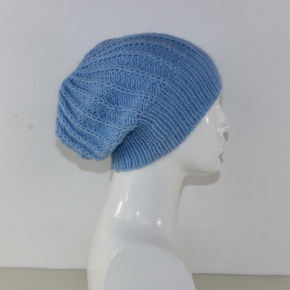 Fluffy Fishermans Rib Slouch Hat