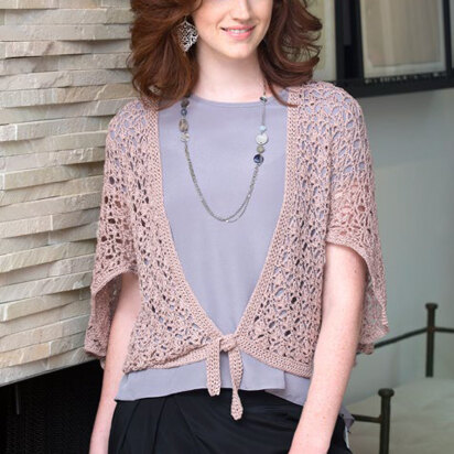 Flutter Cardigan in Aunt Lydia's Bamboo Crochet Thread - LC3976 - Downloadable PDF