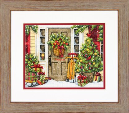 Dimensions Counted Cross Stitch Kit: Home for the Holidays - 10 x 8in (25 x 20cm)