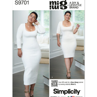 Simplicity Misses' Knit Dress in Two Lengths by Mimi G Style S9701 - Sewing Pattern