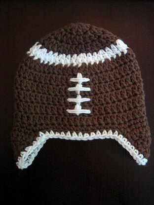 Football Earflap Hat Crochet Pattern 114