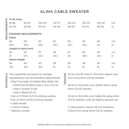 Alina Sweater Knit Pattern