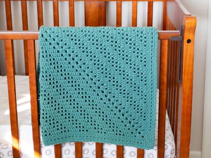 New Day Filet Crochet Baby Blanket