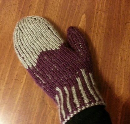 Double Knit Angle Mittens
