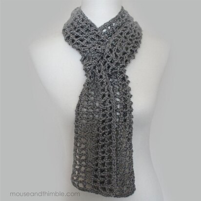 Open Mesh Skinny Scarf US TERMS 1206