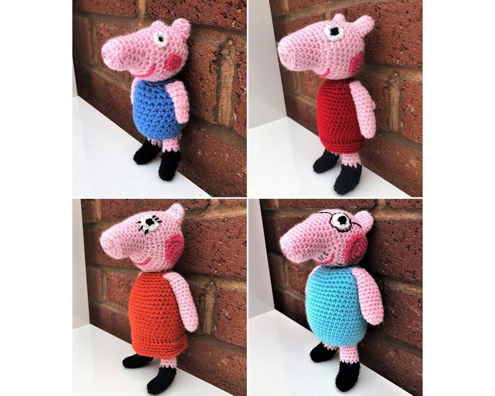 4 Peppa Pig Crochet Patterns Crochet pattern by Teenie Crochets LoveCrafts