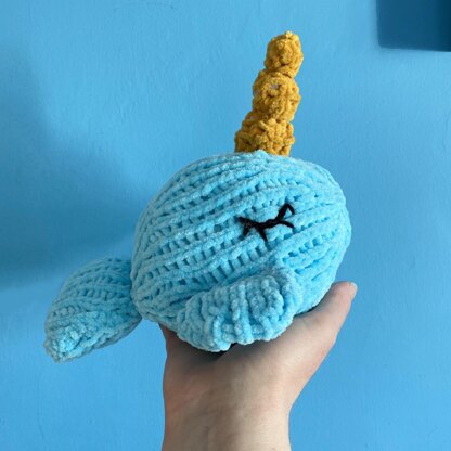 Chunky Soft Narwhal Toy Knitting Pattern