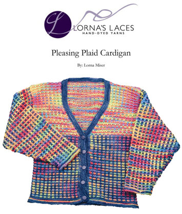Pleasing Plaid Cardigan in Lorna's Laces Shepherd Worsted
