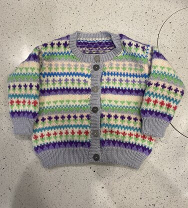 Size one baby cardigan