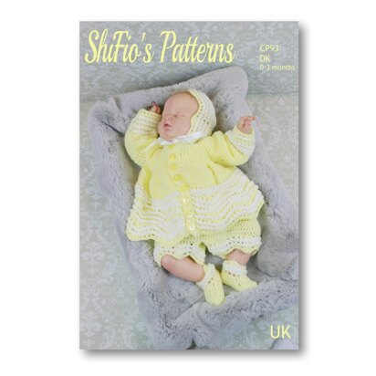 Crochet Pattern Baby Jacket, Hat & Booties  #93