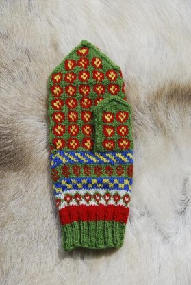 Arjeplog Rosettes: Swedish Sámi Knitted Mittens