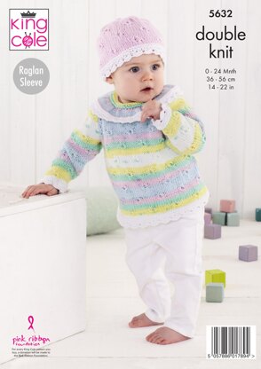 Baby Set in King Cole Cottonsoft Baby Crush DK - 5632 - Downloadable PDF