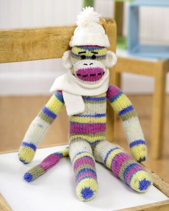 Red Heart Sock Monkey in Red Heart Heart & Sole - WR1923