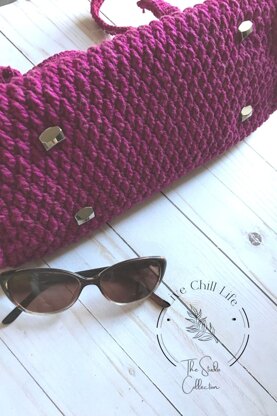Camellia designer crochet handbag