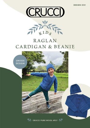 2121 Kids Raglan Cardigan & Beanie