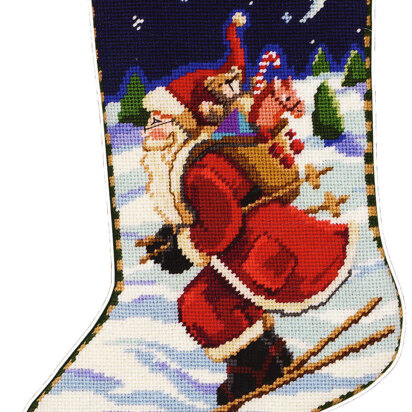 Skiing Santa Stocking - PDF