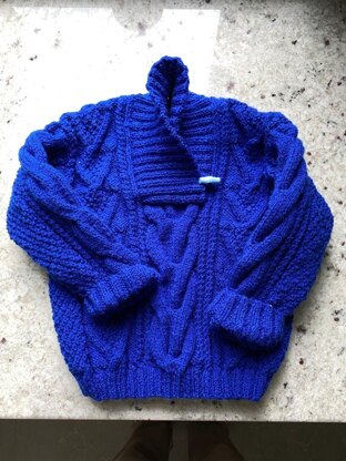 Sweater and Hat with Cable Pattern in Schachenmayr Bravo Baby - S8653 - Downloadable PDF