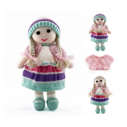 Paula doll knitting pattern 19112