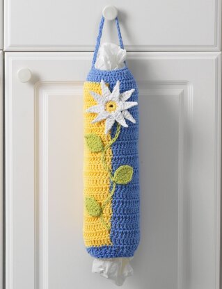 Two Color Bag Holder in Bernat Handicrafter Cotton Solids