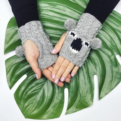 Koala Fingerless Mitts