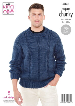 Sweaters Knitted in King Cole Big Value Super Chunky - 5838 - Downloadable PDF