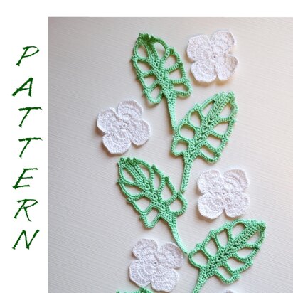 Openwork leaf and flower pattern