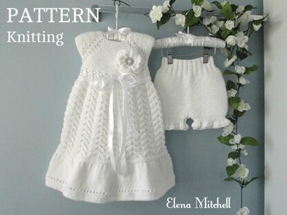 Pattern Knitting Baby Dress Baby Bloomers