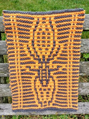 Spooky Spider Slipstitch Dishcloth