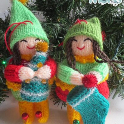 Holiday Helper Elves Hanging Ornament