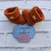 Pumpkin baby knitting pattern cardigan, hat, booties & mitts