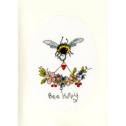 Bothy Threads Bee Happy Cross Stitch Kit - 9 x 13cm