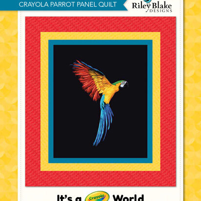 Riley Blake Crayola Parrot Panel Quilt - Downloadable PDF