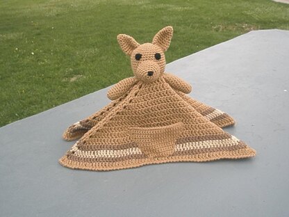 Kangaroo Lovey / Security Blanket with Bonus Joey Pattern