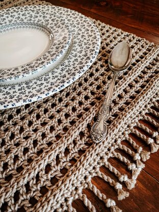 Rustic Crochet Placemat