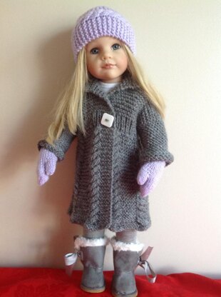 Cable Coat for 18" Dolls