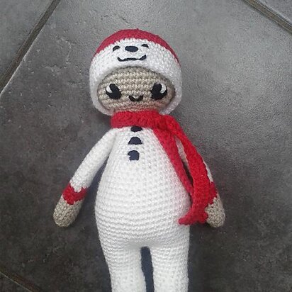 Noo Noo Doll in her Snowman Costume