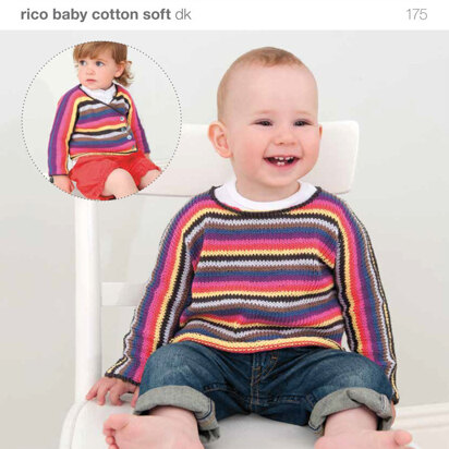 Striped Cardigan and Jumper in Rico Baby Cotton Soft DK - 175