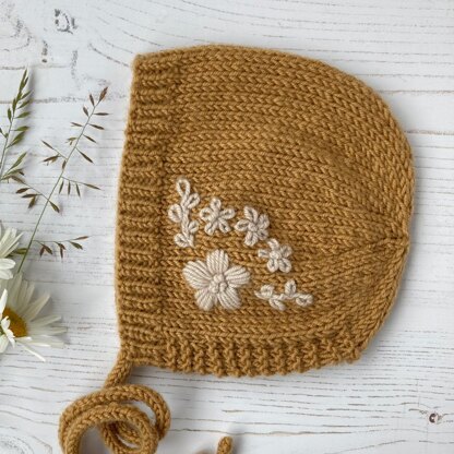 Kensi Embroidered Baby Bonnet