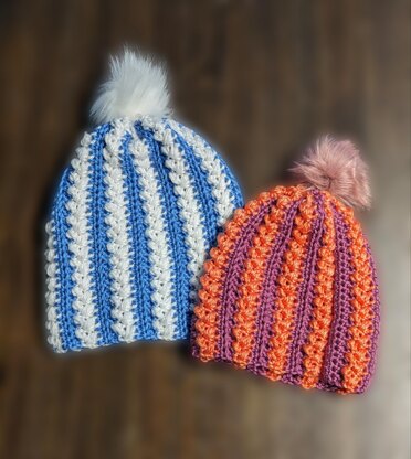 Puffy Stripes Beanie