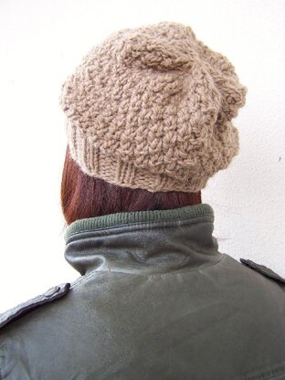 Simple slouchy textured hat