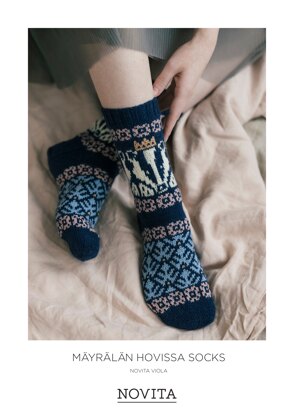 Novita MÄYRÄLÄN Hovissa Socks in Novita Viola - Downloadable PDF