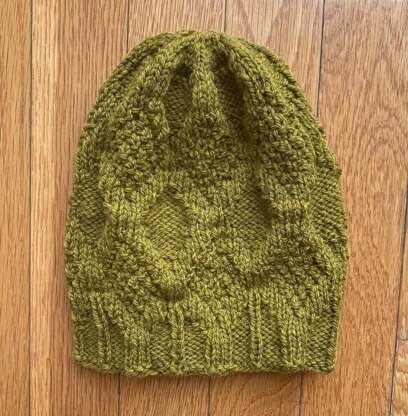 Double Seed Stitch Trellis Hat