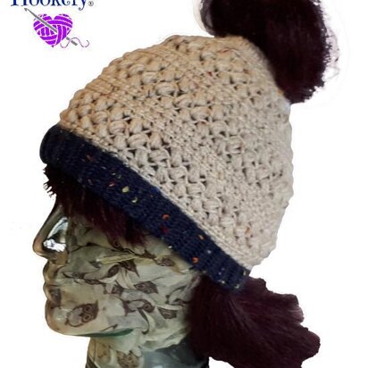 Cozy Cool Beans Messy Bun Hat