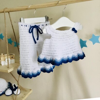 Summer Baby Top & Pants Set N 415