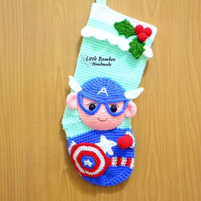 Captain America Inspired Christmas Stocking