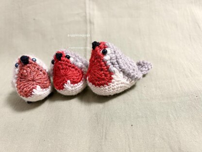 むねあかどり（ヨーロッパコマドリ）あみぐるみ / European robin amigurumi