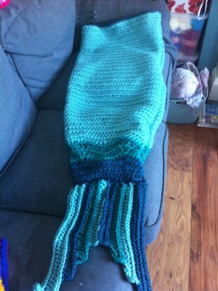Mermaid tail blanket
